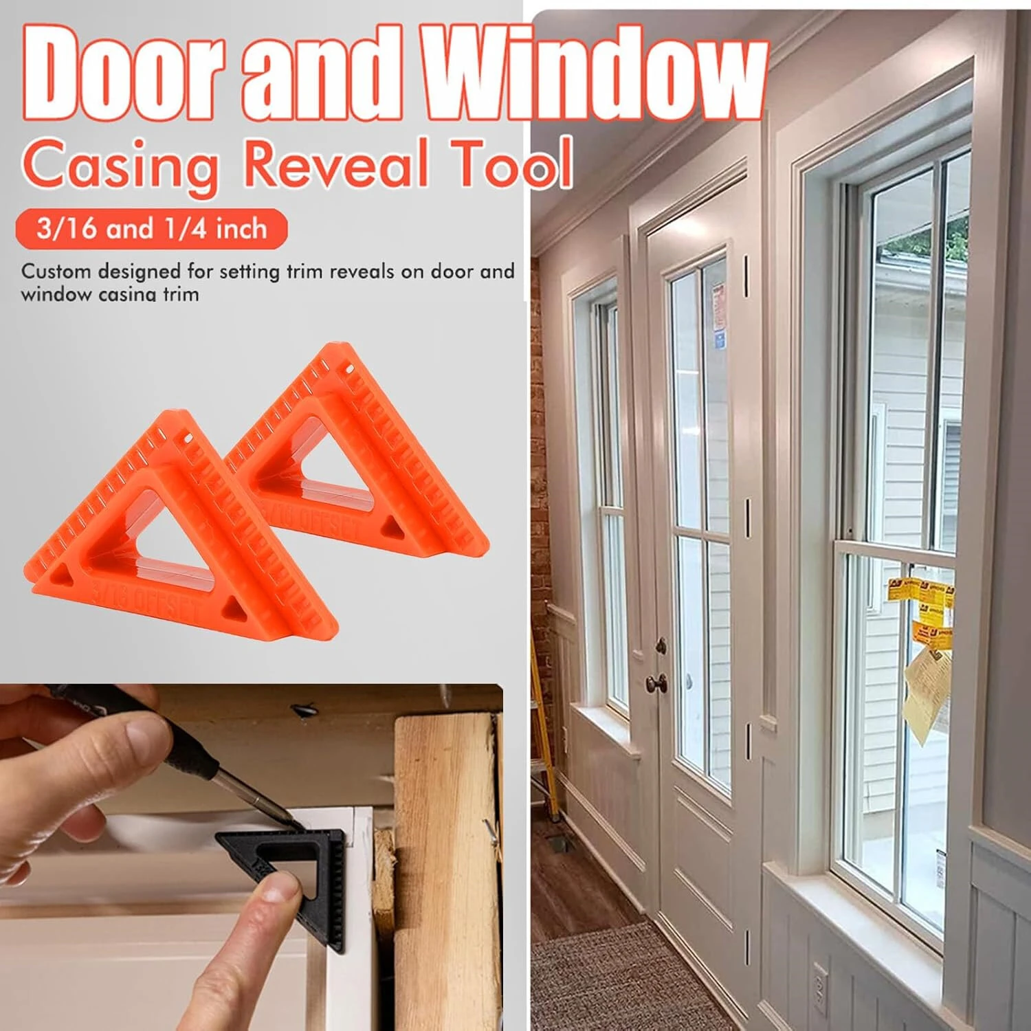 Door and Window Casing Reveal Tool - 3/16 & 1/4 Inch Trim Marker | ±0.01 Accuracy - Image 2