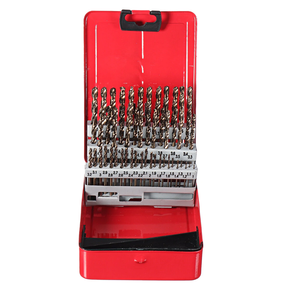 Drillpro 51Pcs M35 Cobalt Drill Bit Set | 1-6mm HSS Jobber Length | Metal Case - Image 2