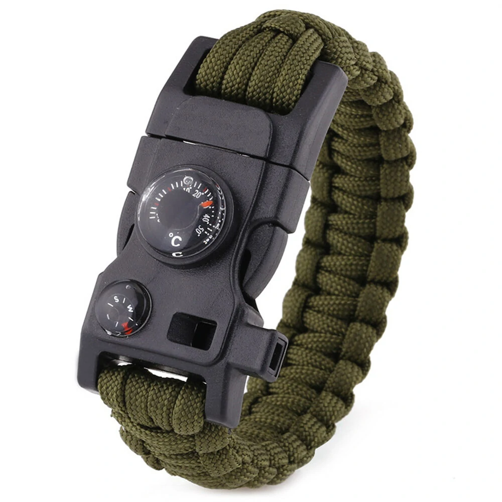 Multi-Functional Survival Paracord Bracelet | Fire-Stone, Compass & Whistle | 3.2m 7-Core for Outdoor Emergency - Image 2