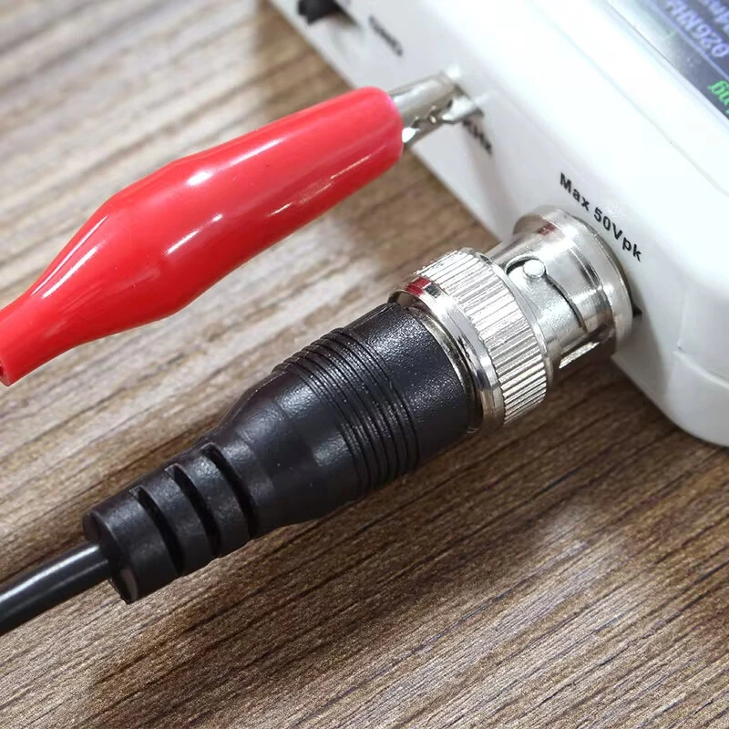 BNC Q9 Male to Dual Alligator Clip Test Probe Cable - 110cm Oscilloscope Lead - Image 3