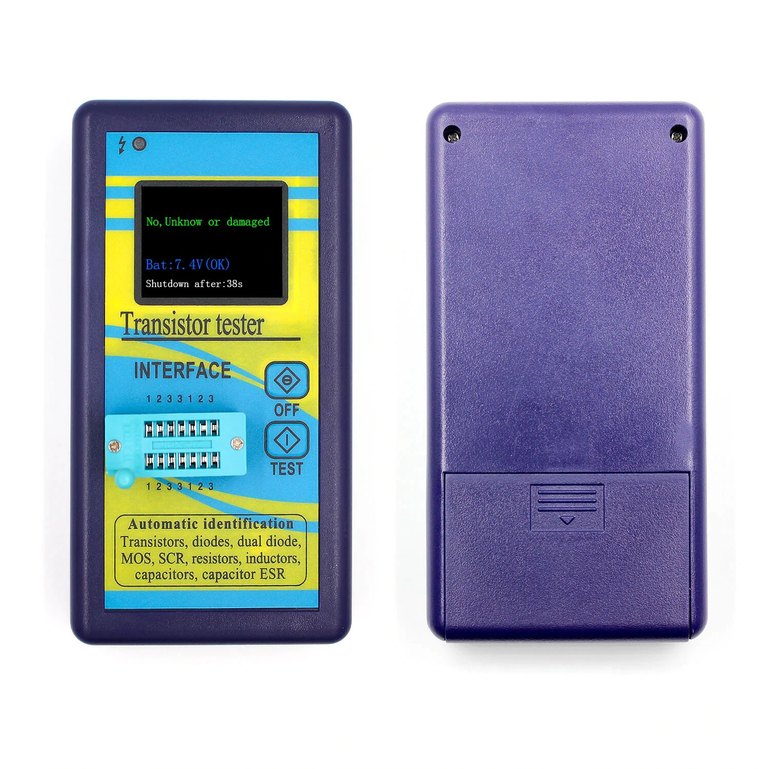 FNIRSI Transistor Tester | Diode Thyristor Capacitance ESR Meter | LCR Meter - Image 5