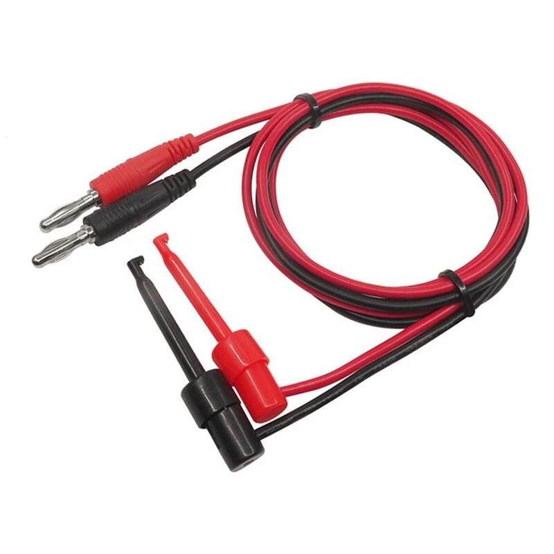 Cleqee P1039 4mm Banana Plug to Test Hook Clip Cable | Multimeter Test Lead - Image 2