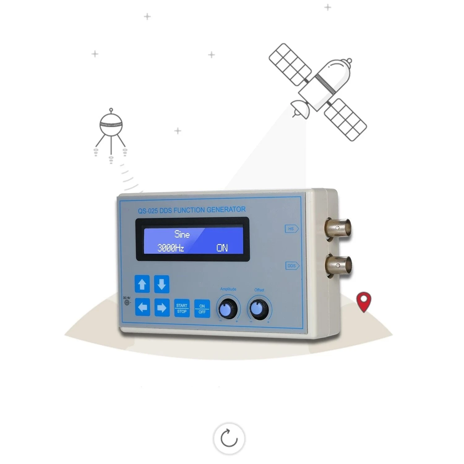 DDS Function Signal Generator | 1Hz-65534Hz Sine Square Triangle Waves | LCD Display - Image 5