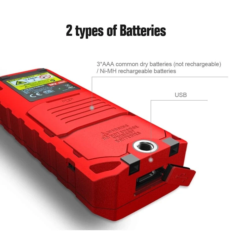 Mileseey S2 Laser Rangefinder - 50M to 120M Range | Rechargeable & Angle Measure - Image 3