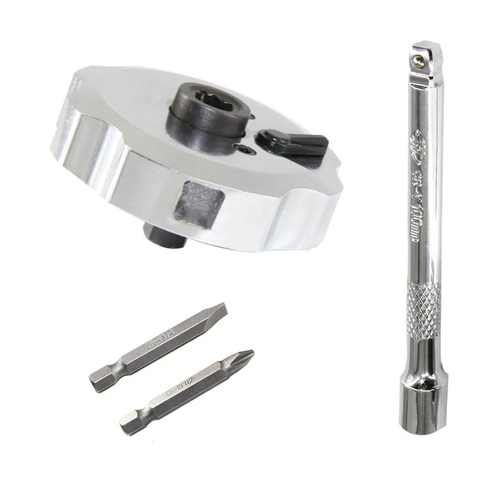 Craftsman 2-in-1 Mini Dual Head Ratchet | 1/4 Drive with Extension Bar & Bits - Image 2