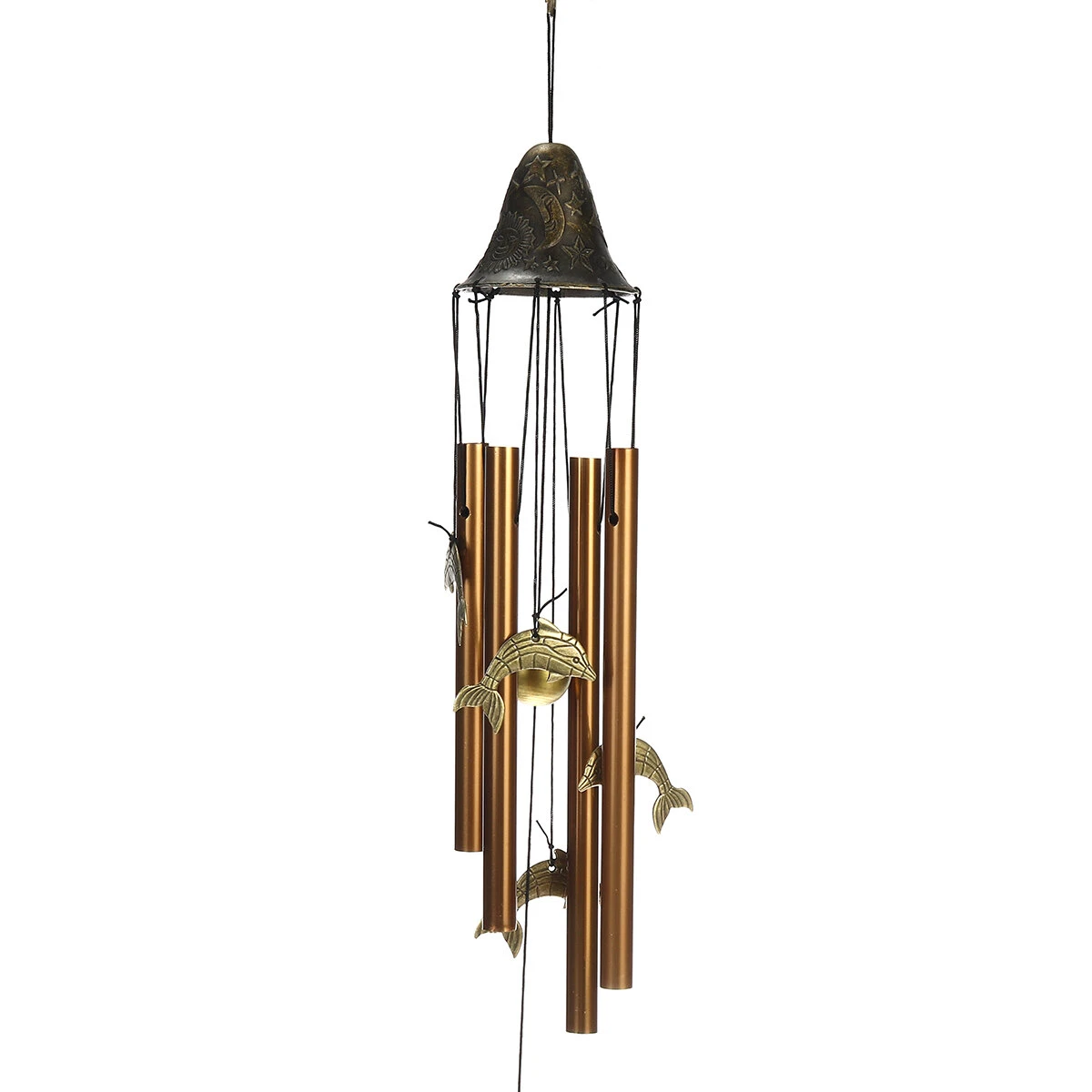 Wind Chimes Bell Pipe - Feng Shui Organ Decor - Star Moon Dolphin Design - Image 4