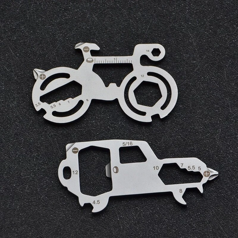 Multifunctional Tool Card | Stainless Steel EDC Gadget with 18 Repair Tools - Image 4