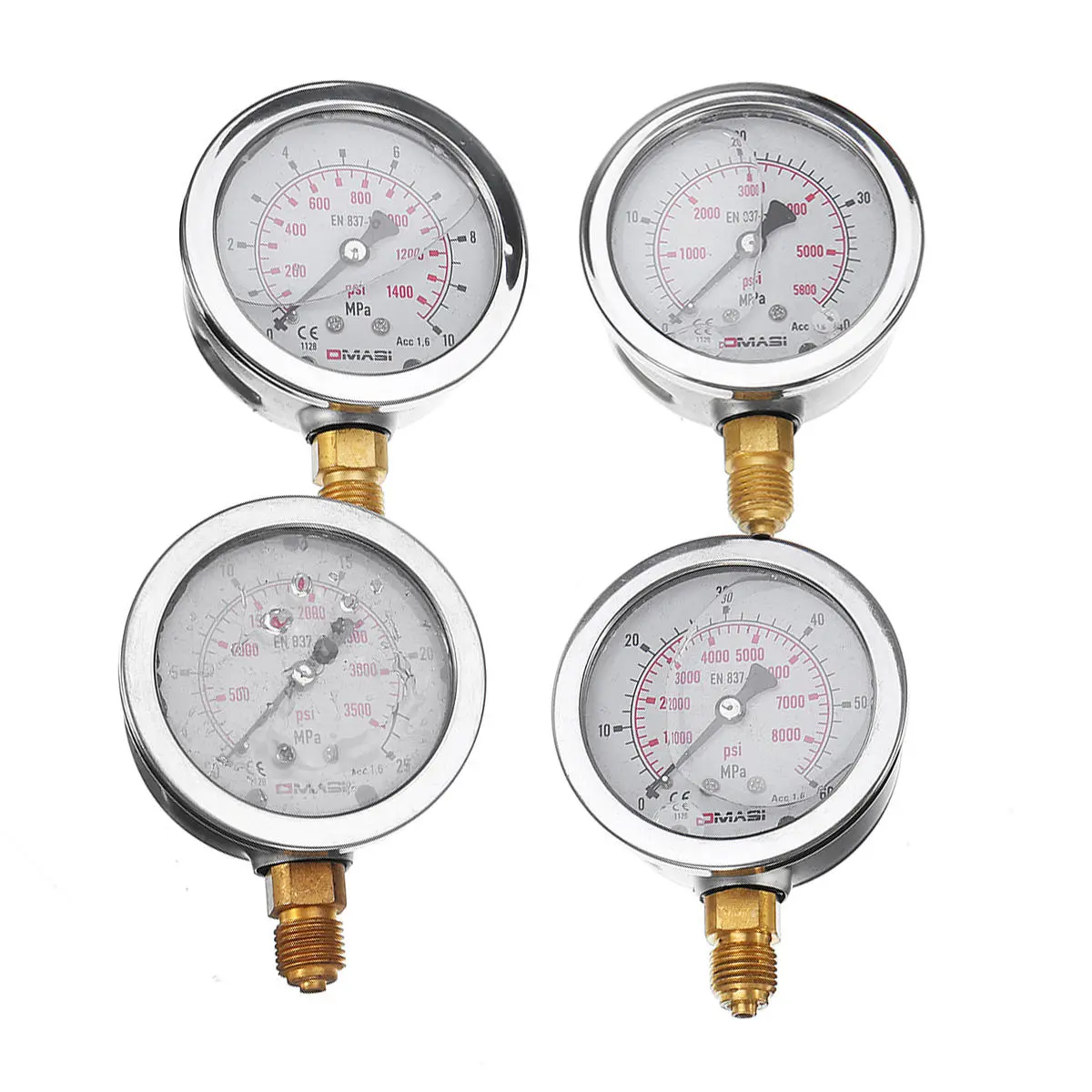 Hydraulic Pressure Gauge Test Kit - 10/25/40/60MPa with 4 Test Hoses - Image 2