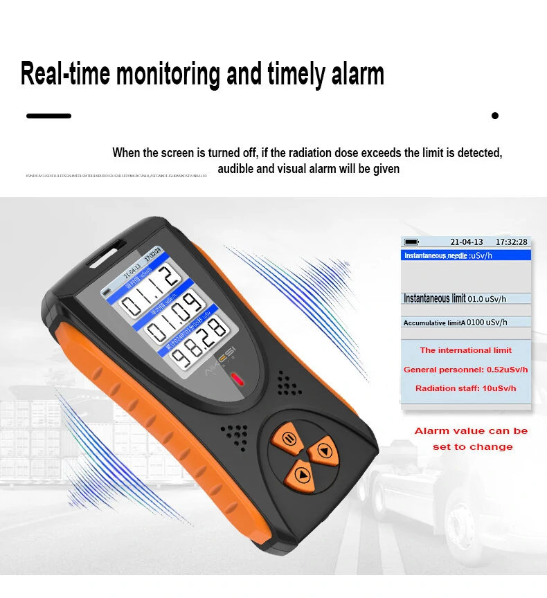 High Precision Nuclear Radiation Tester 0.05uSv-50mSv | TFT Color Display & Alarm - Image 4