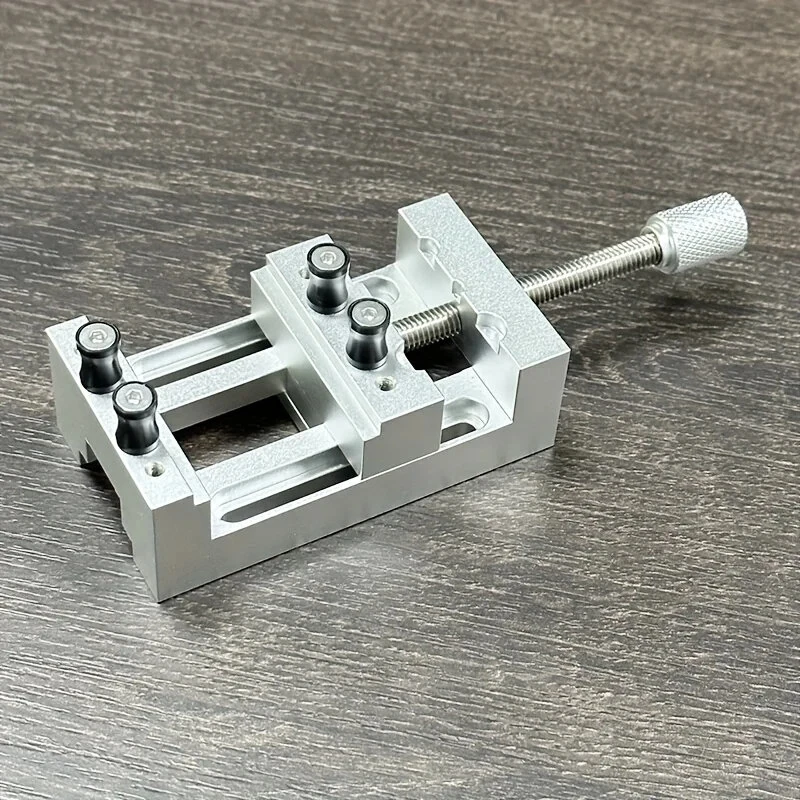 Mini Drill Press Vise - Aluminum Alloy 0-47mm Clamp | Rubber Jaws for Crafts & Modeling - Image 5