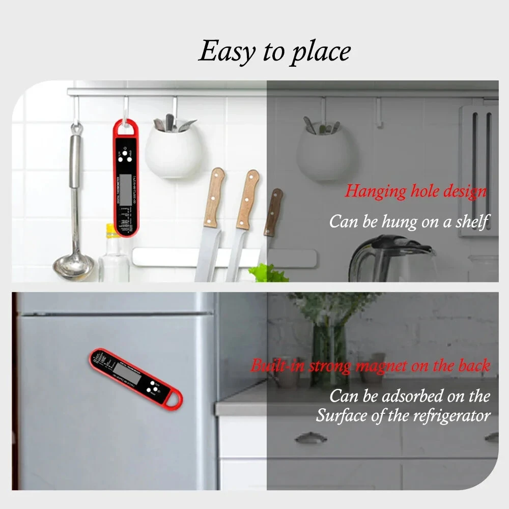 Digital Meat Thermometer - Foldable Probe, Fast Reading -50 to 300°F for BBQ Cooking - Image 4