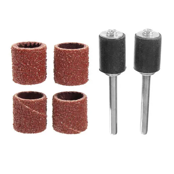 Dremel 52pc Sanding Drum Sleeves 80-120 Grit 2 Mandrels Abrasive Tool - Image 4