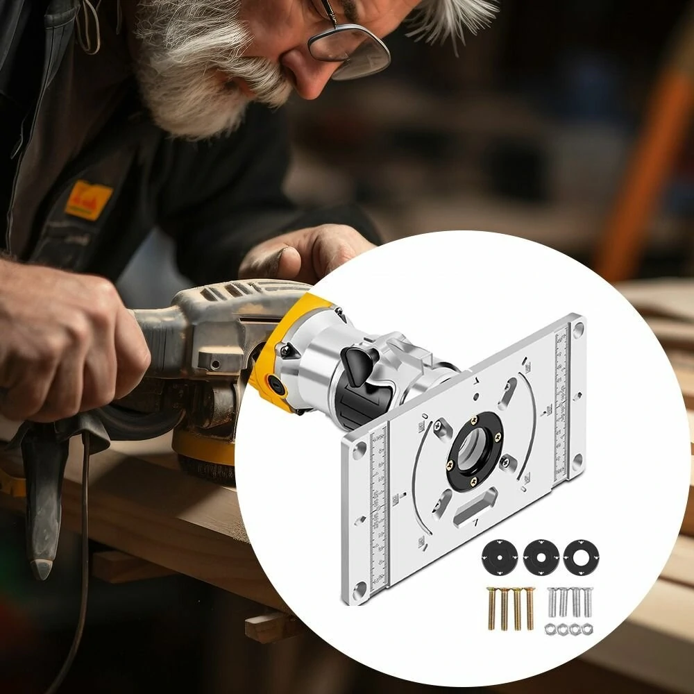 Aluminum Router Tablet Insert Plate for Woodworking Benches | Trim Router Tool - Image 3