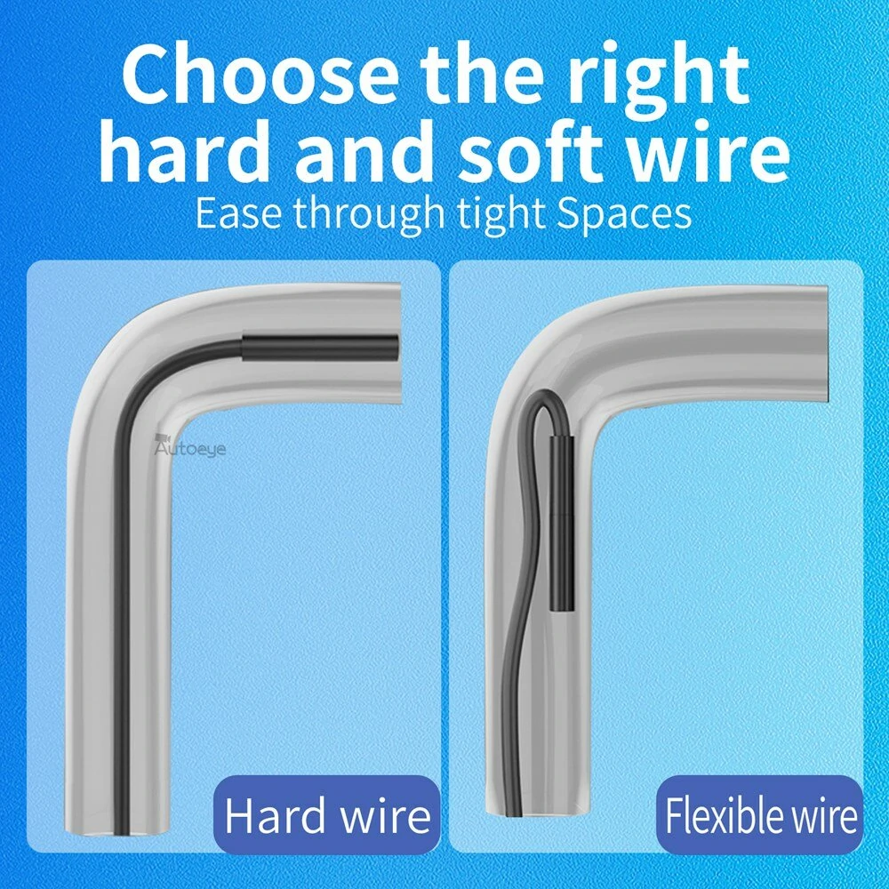 Endoscope Camera For iPhone - 8MM IP68 Waterproof Borescope | 8 LEDs Hard Line - Image 3