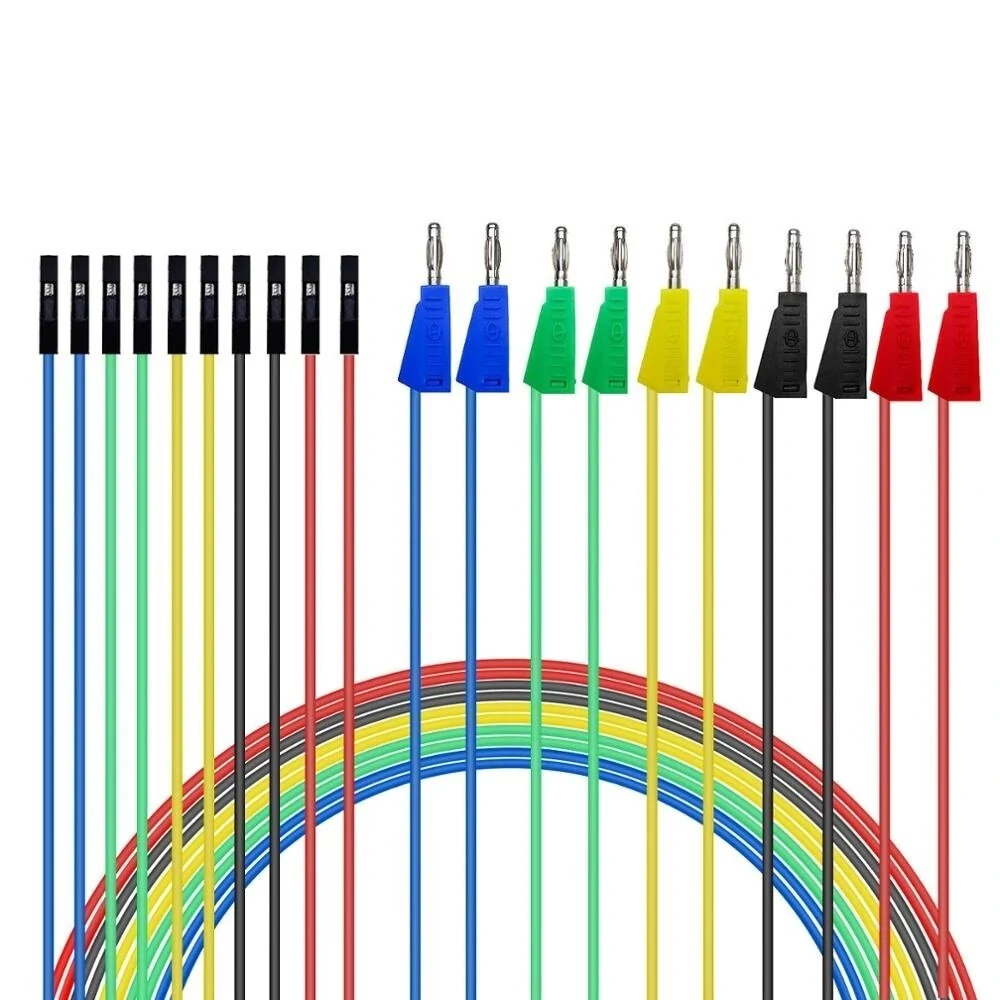 P1530 Dupont Jumper Wire to 4mm Banana Plug Kit - 10PCS Female Head for Breadboard PCB DIY - Image 3
