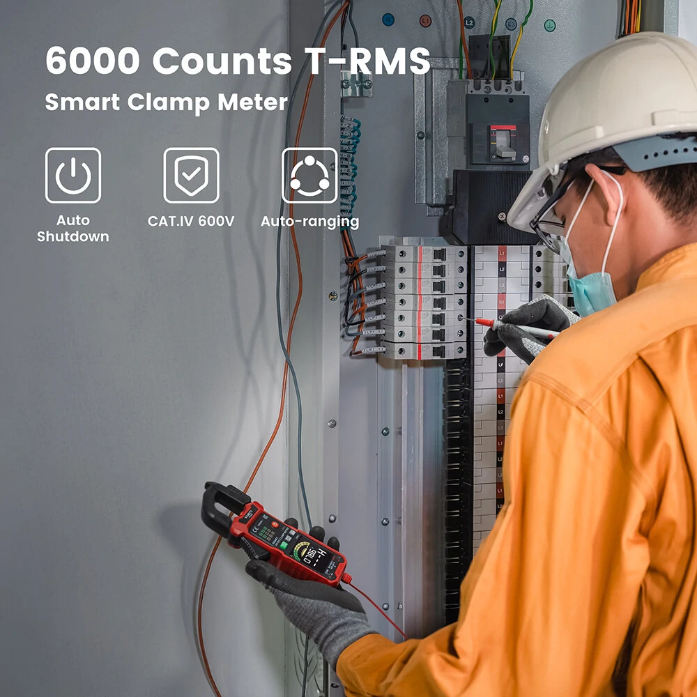 KAIWEETS 602 Digital Clamp Meter - 600A AC/DC - HD Color Screen & Intelligent Mode - Image 2