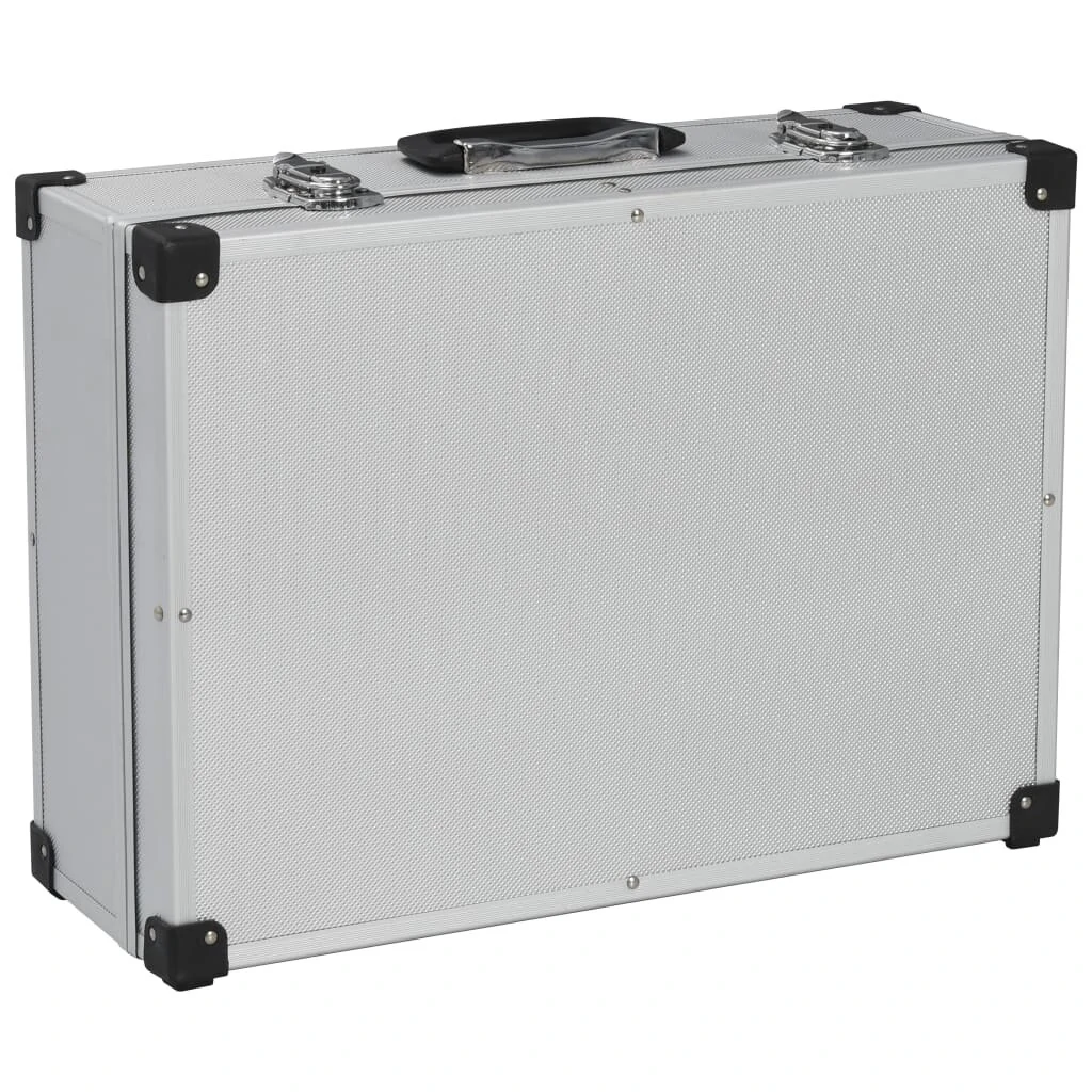 Silver Aluminum Tool Case - 46x33x16 cm Tool Box | Durable & Portable - Image 4