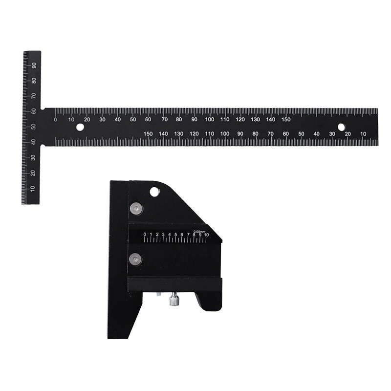 Aluminum Alloy T-Type Drawing Ruler - Detachable Multifunctional DIY Woodworking Tool - Image 5