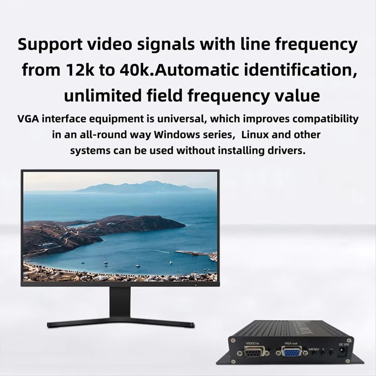 GBS-8219 Industrial Monitor Converter - XVGA RGB CGA EGA to VGA Video Converter - Image 4