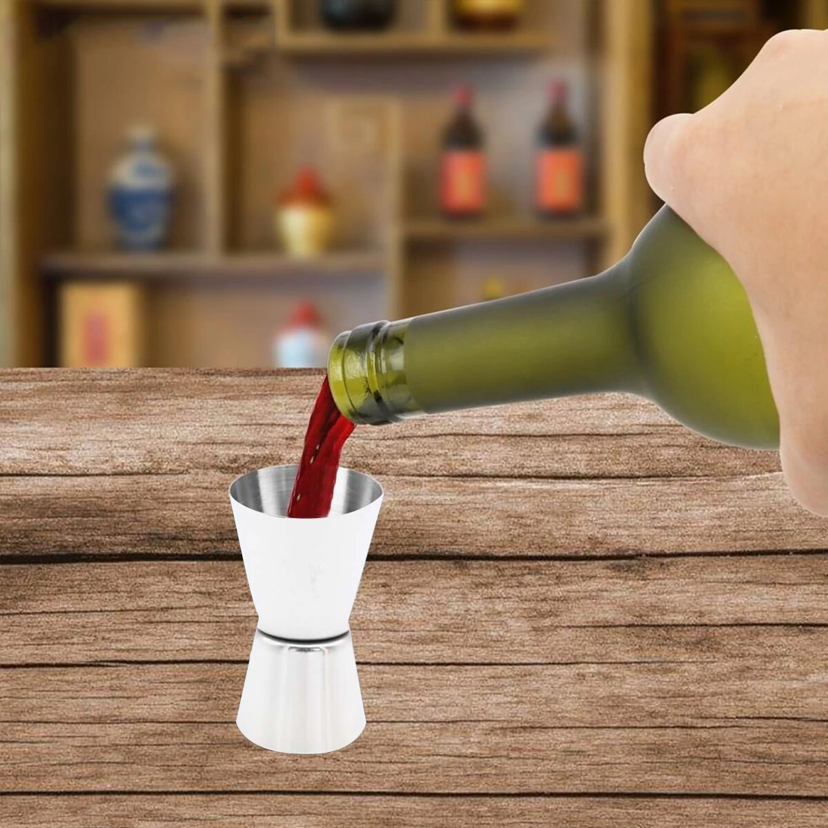 Stainless Steel Jigger - 15ml & 30ml Dual Measure Cup for Cocktails & Bar Tools - Image 2