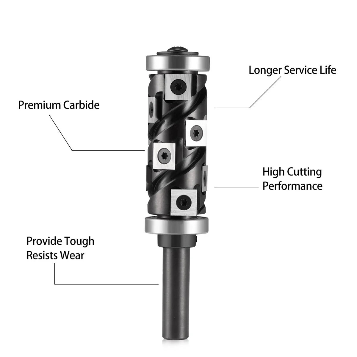 Whiteside Router Bits 1/2 Shank Flush Trim Bit | 1-1/4 Diameter 2-9/16 Length | Top & Bottom Bearings for Woodworking - Image 3