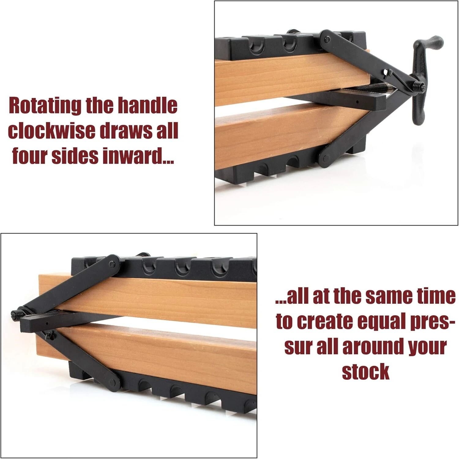 4-Way Pressure Clamp Kit - 1000 PSI Alloy Steel Panel Clamp System for Woodworking - Image 5