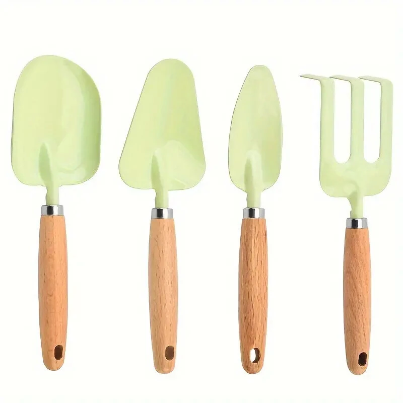 Deluxe 4PCS Gardening Tool Set - Metal & Wood Construction - Kid-Friendly Design - Image 5