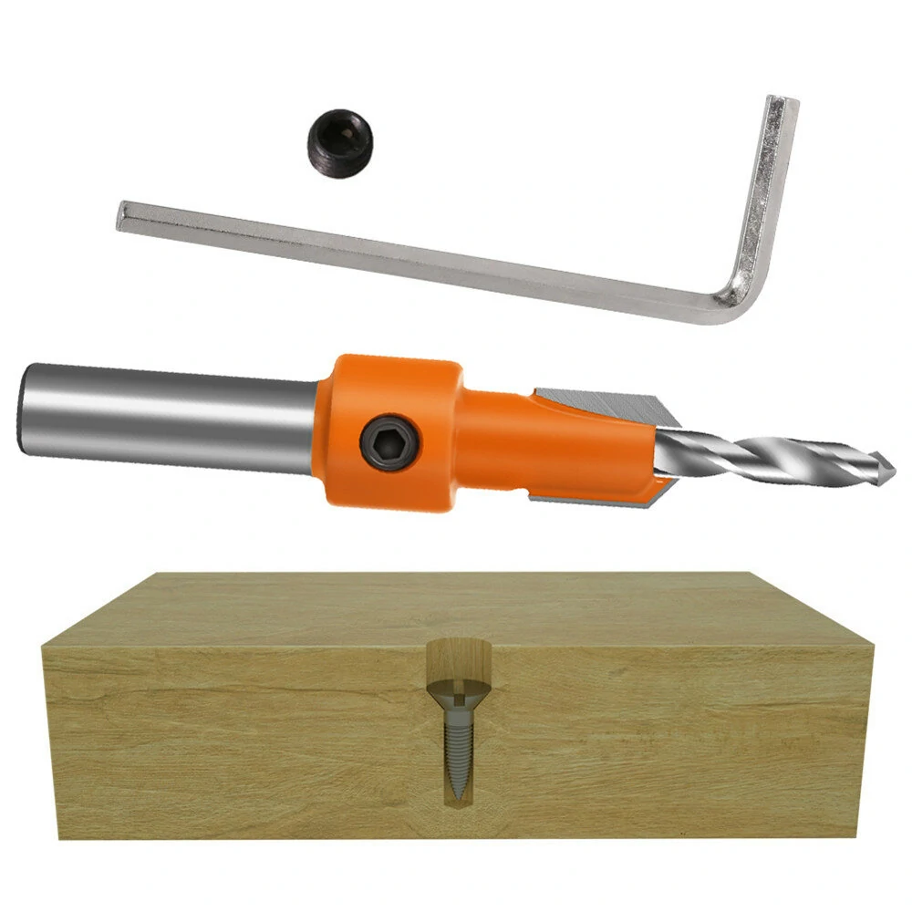 5Pcs 10mm Carbide HSS Countersink Drill Bit Set | 8mm Shank for Wood Milling - Image 5