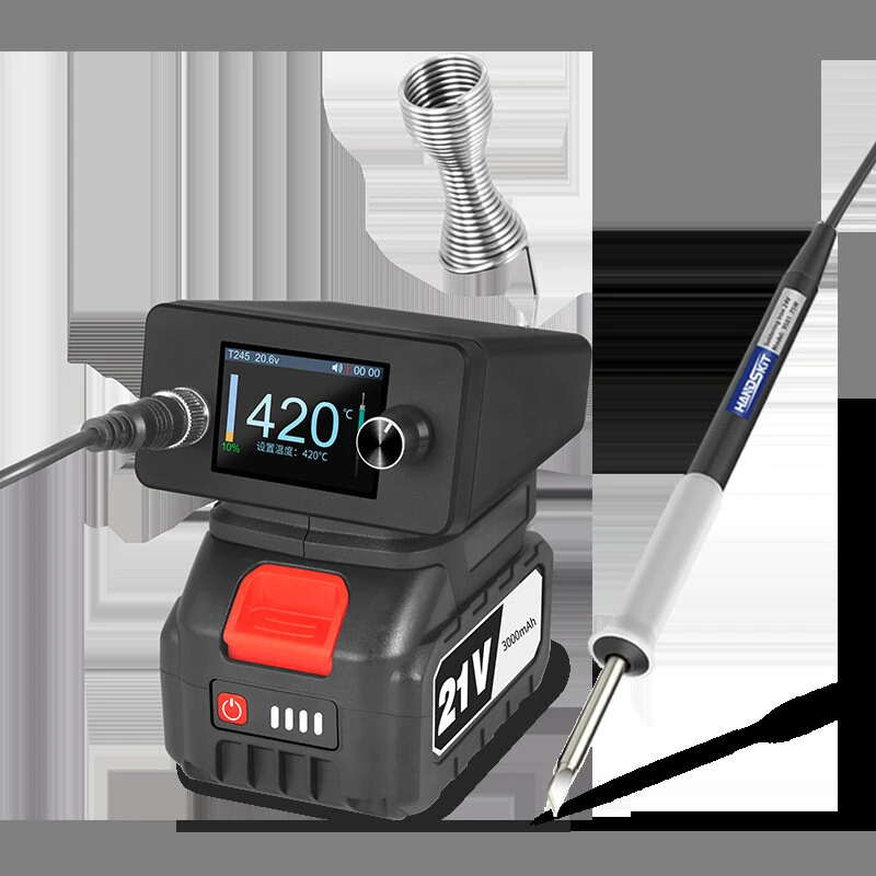 T12 Portable Wireless Soldering Station - 75W Fast Heating, 100-450°C, Rechargeable Battery - Image 2