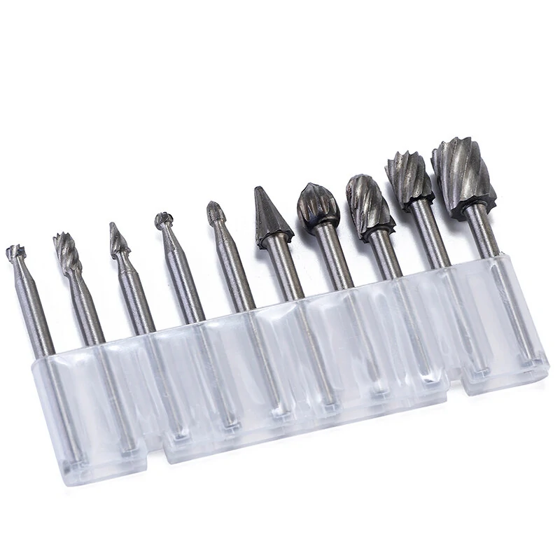 20pcs White HSS Rotary Router Bits - Trimming Knife & Burr Set for Woodworking - Image 2