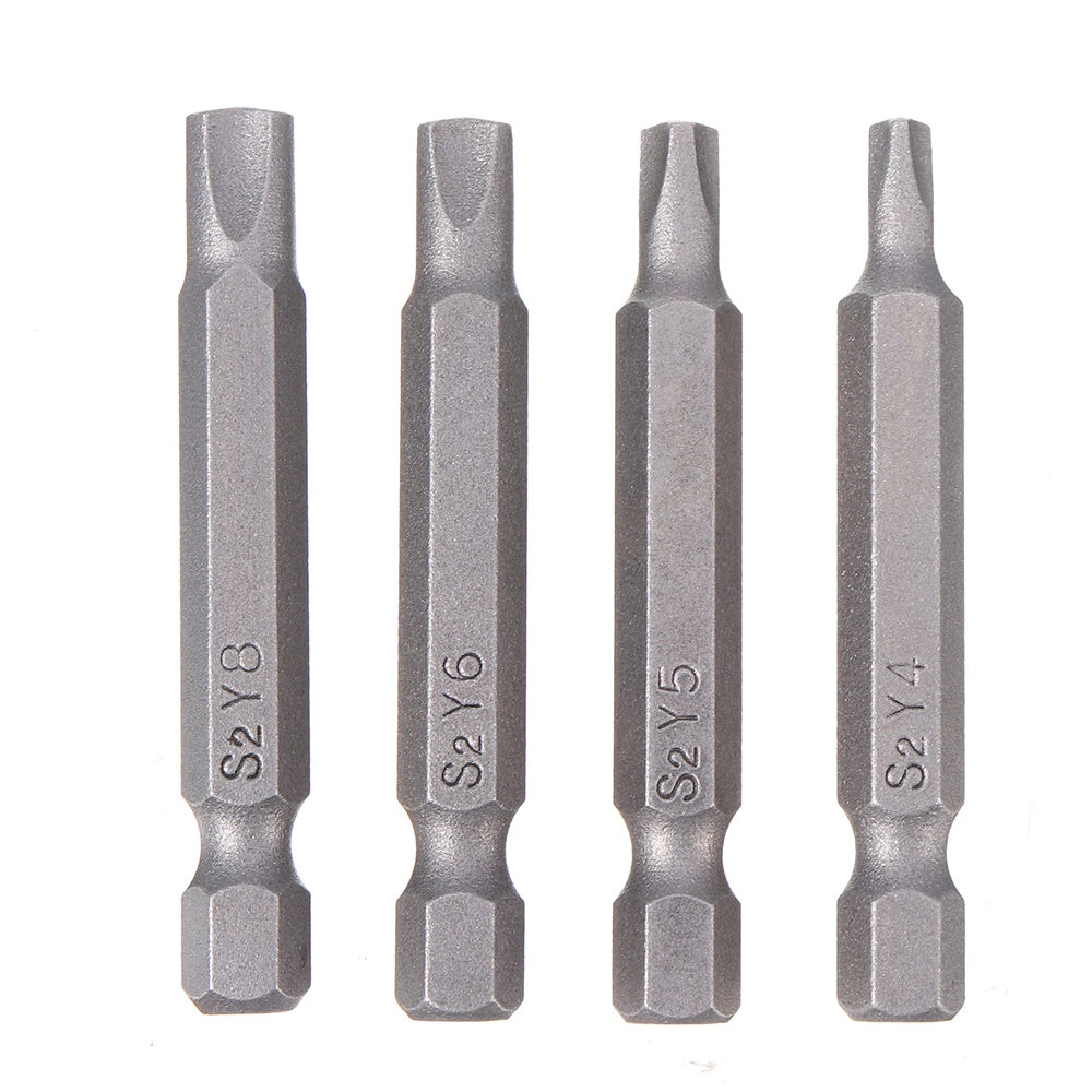 Magnetic Y Shaped Screwdriver Bit Set - 4pcs Hex Shank Y4 Y5 Y6 Y8 - Image 2