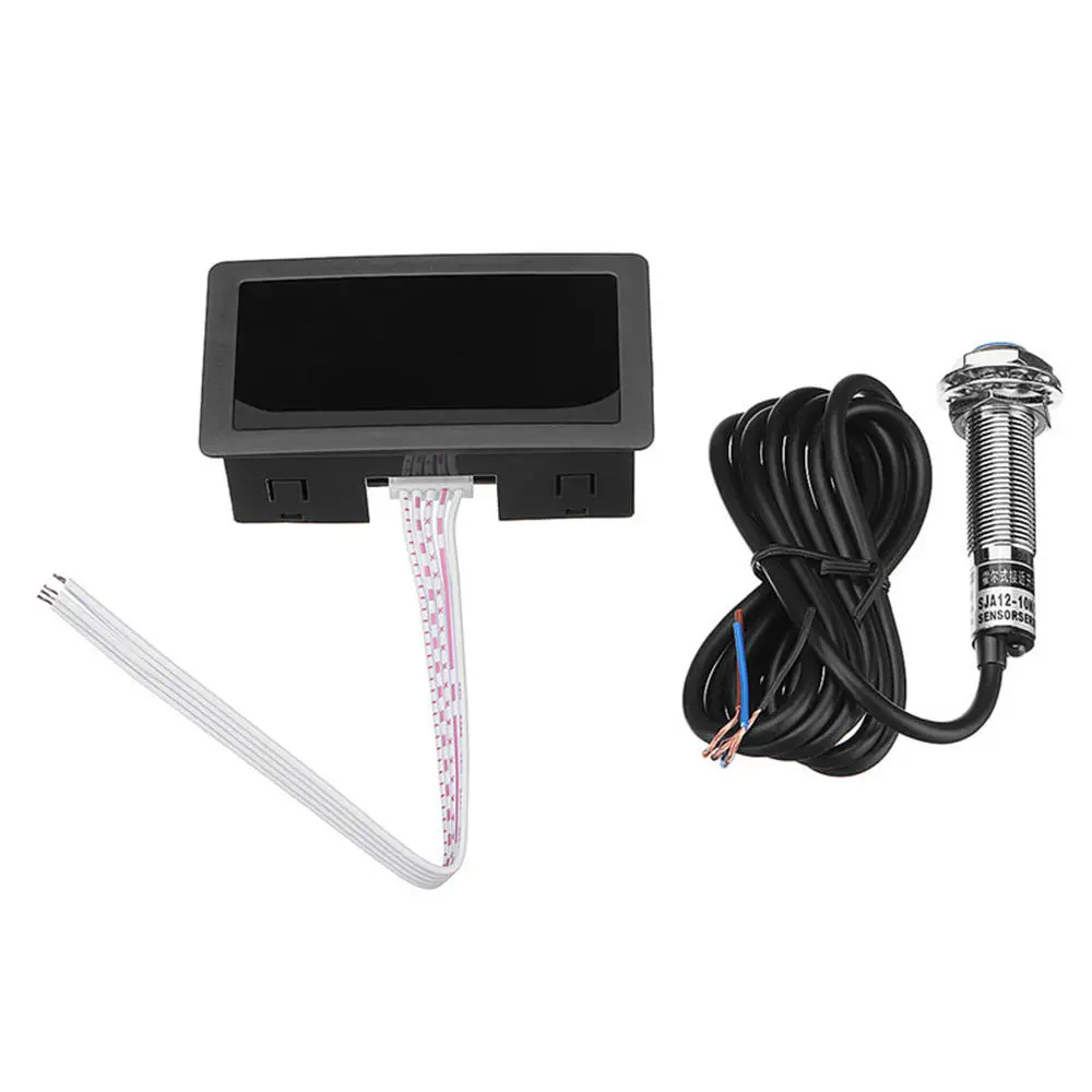 Digital LED Tachometer RPM Gauge - 4-Digit Display with Hall Sensor NPN - Image 4