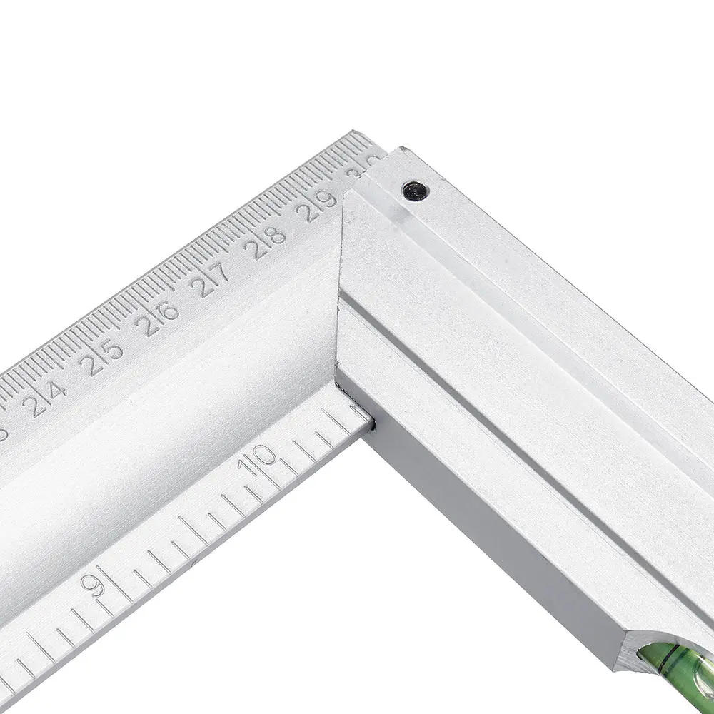 Mytec 300mm Aluminum Alloy 90 Degree Angle Ruler | Carpenter Square Protractor with Bubble Level - Image 5