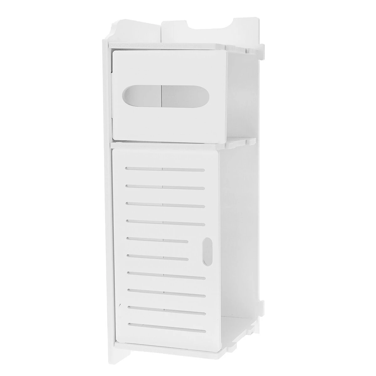 Wooden Bathroom Shelf Cabinet - White FreeStanding Storage Unit | Bedroom Cupboard - Image 2