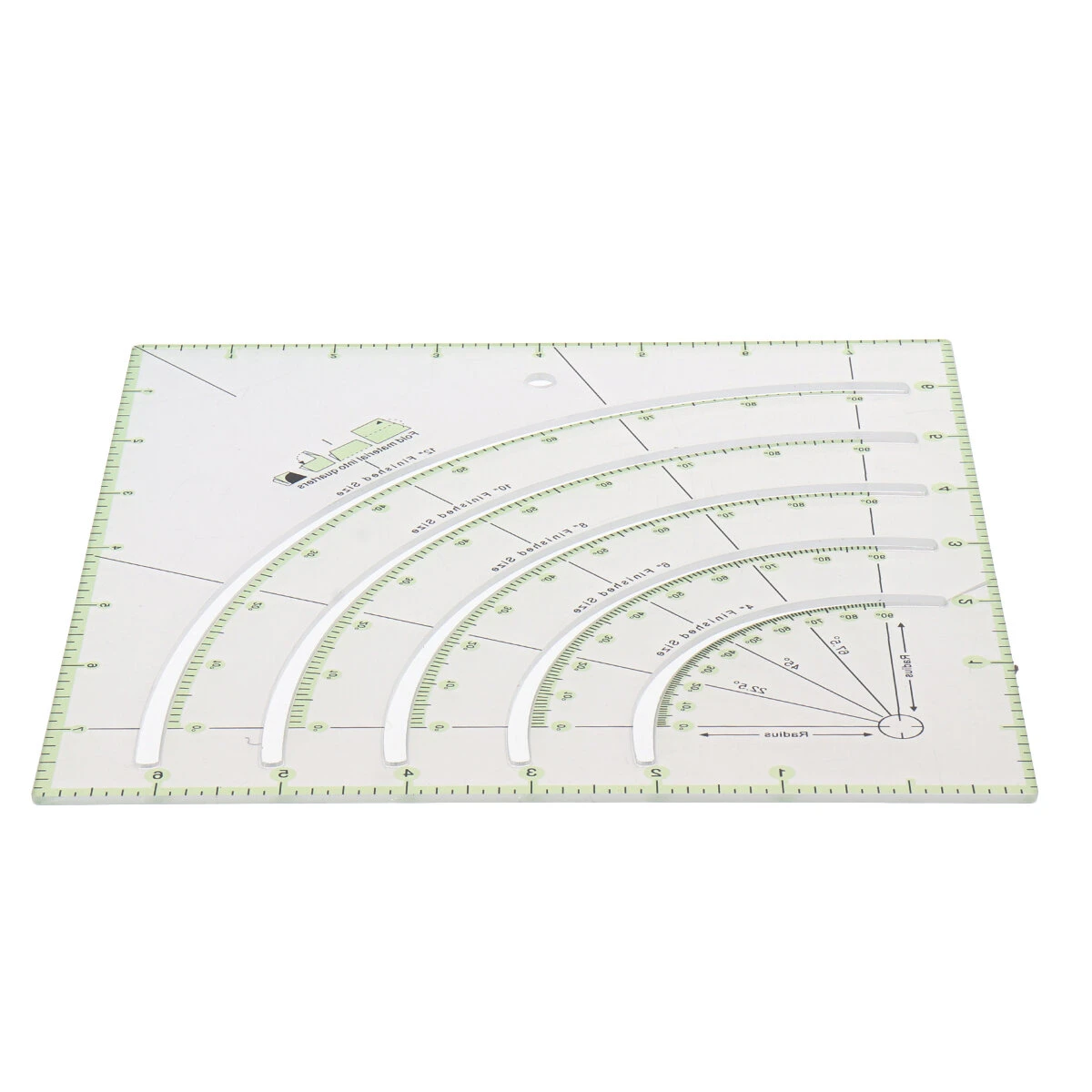 Acrylic Circle Cutter Ruler for Quilting - Multifunctional Fabric & Paper Tool - Image 3