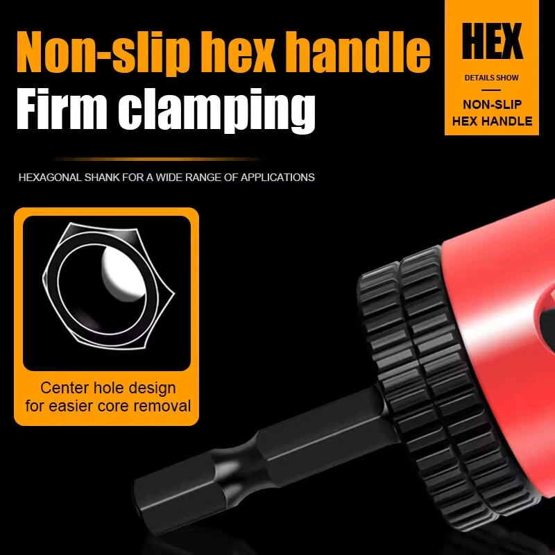 5PCS Countersink Drill Bit Set - Hex Shank Adjustable Depth Stop 2.8-8mm | High Quality Steel - Image 4