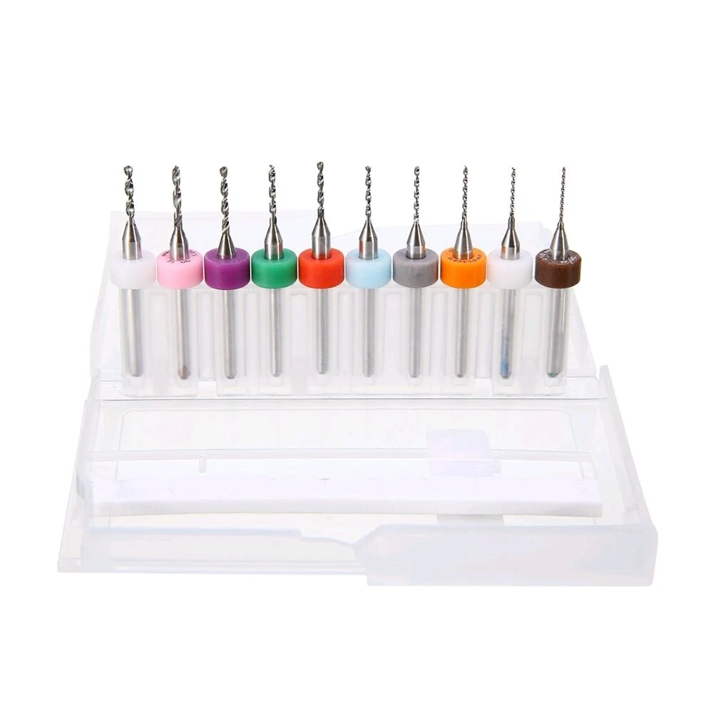 Hand Drill with 65pc Bits - 25pc Twist & 10pc PCB Drill | Clamp Handle for DIY Craft Carving - Image 2