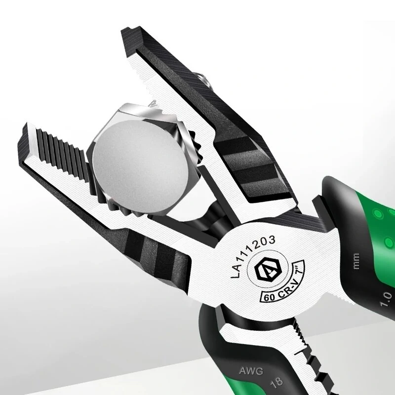 LAOA 7-Inch Multifunction Diagonal Pliers | Wire Cutter & Long Nose Pliers | Electrician Professional Tools - Image 3
