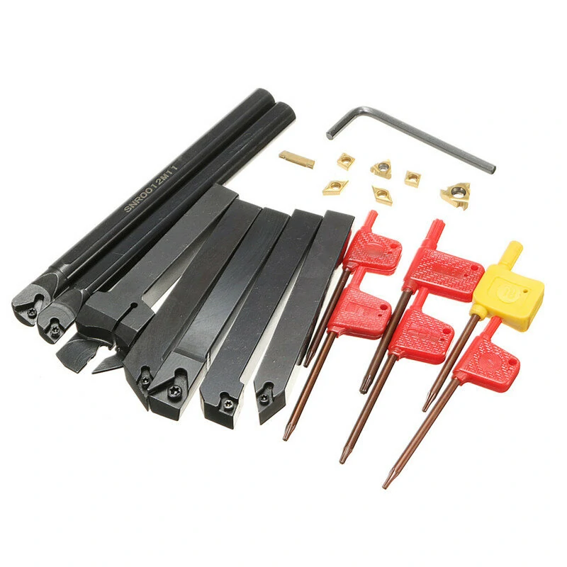 7pcs 12mm Shank Lathe Boring Bar Set - Carbide Inserts | Wood Turning Tool - Image 3