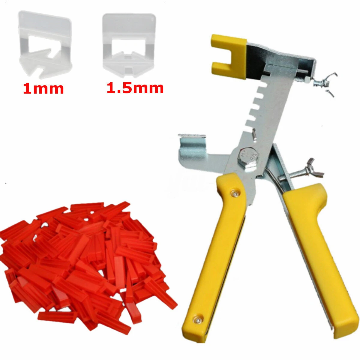 MACHIFIT Ceramic Tile Leveling System - 100/200Pcs 1.0mm 1.5mm Spacer Clips - Image 3