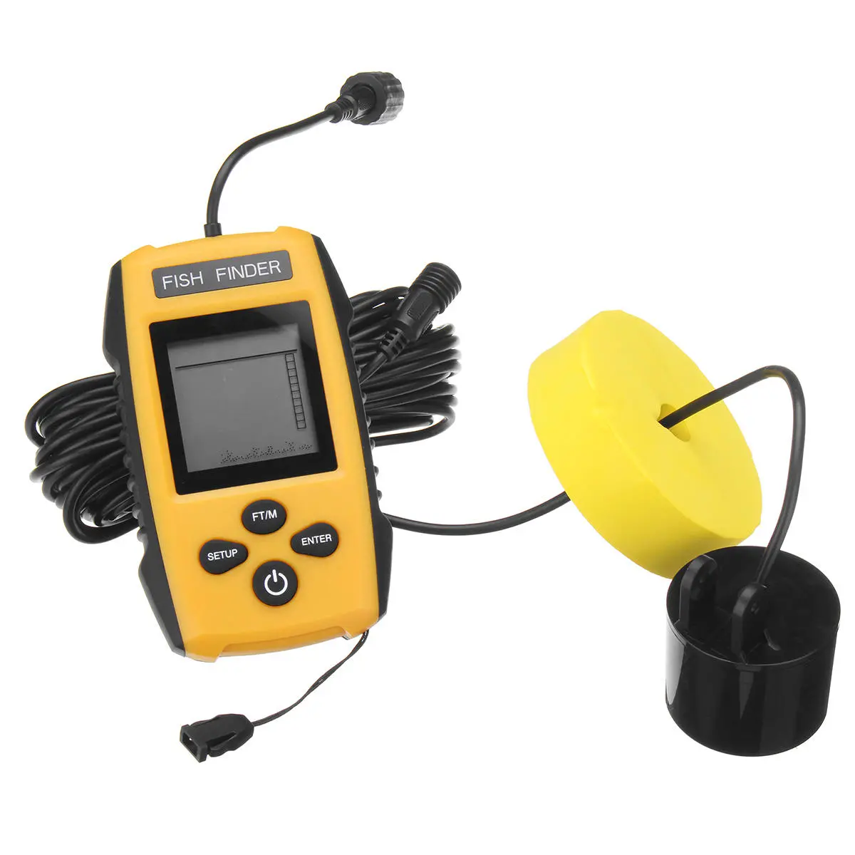 100M Portable Sonar Fish Finder - LCD Blue Screen - Intelligent 200KHz Sensor - Image 2