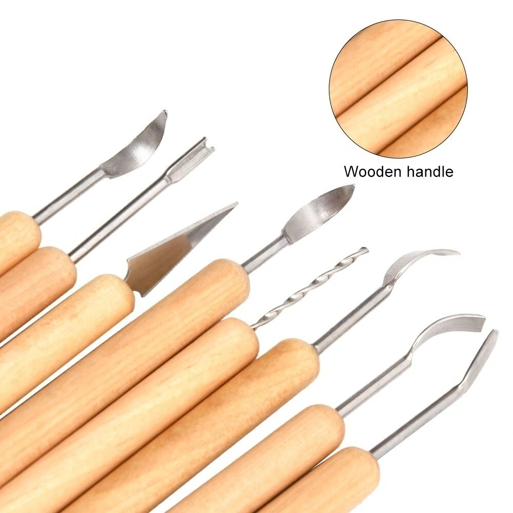 27PCS Clay Tools Set - Soft Pottery & Sculpture Kit with Carving Knife & Lace Tools - Image 2
