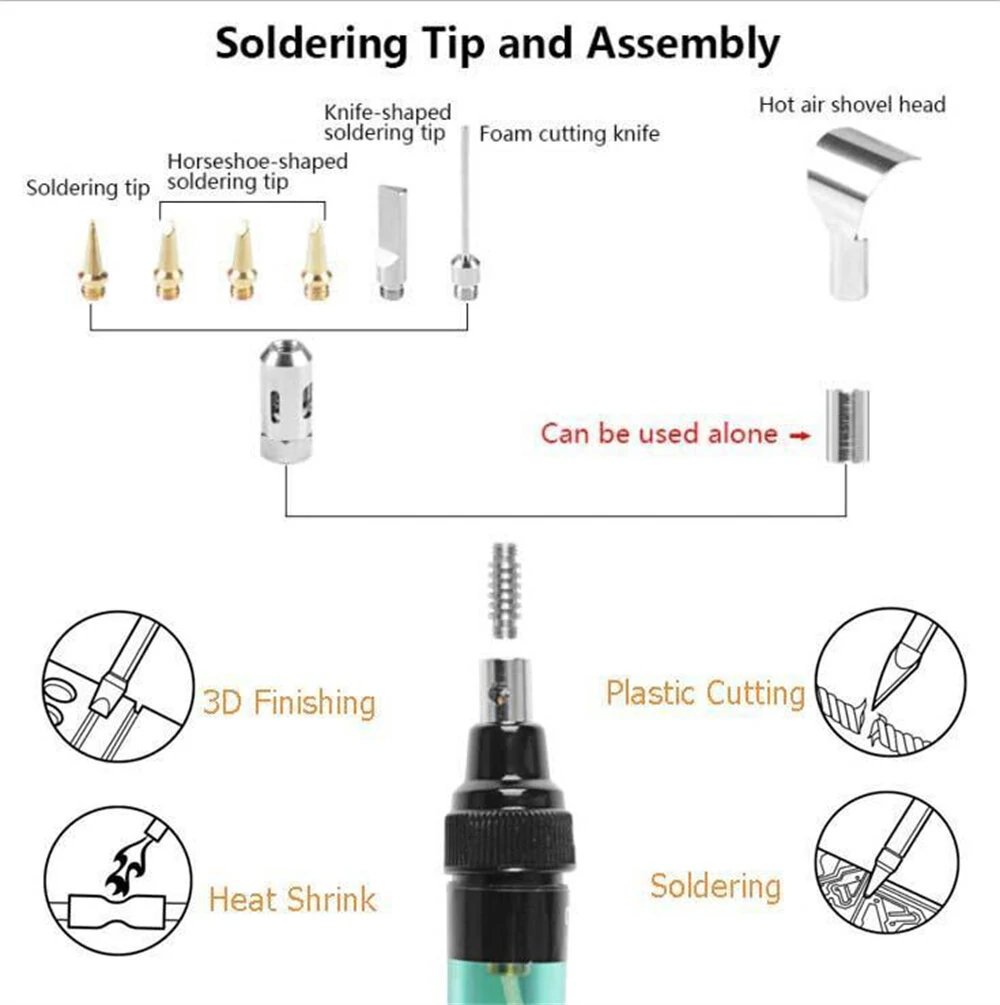 Portable Butane Soldering Iron Set - 4 in 1 Cordless Welding Pen & Blow Torch - Image 5