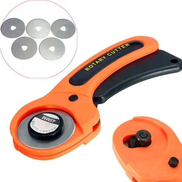 OLFA 45mm Rotary Cutter - 5 Blades for Sewing, Quilting & Fabric Cutting - Image 3