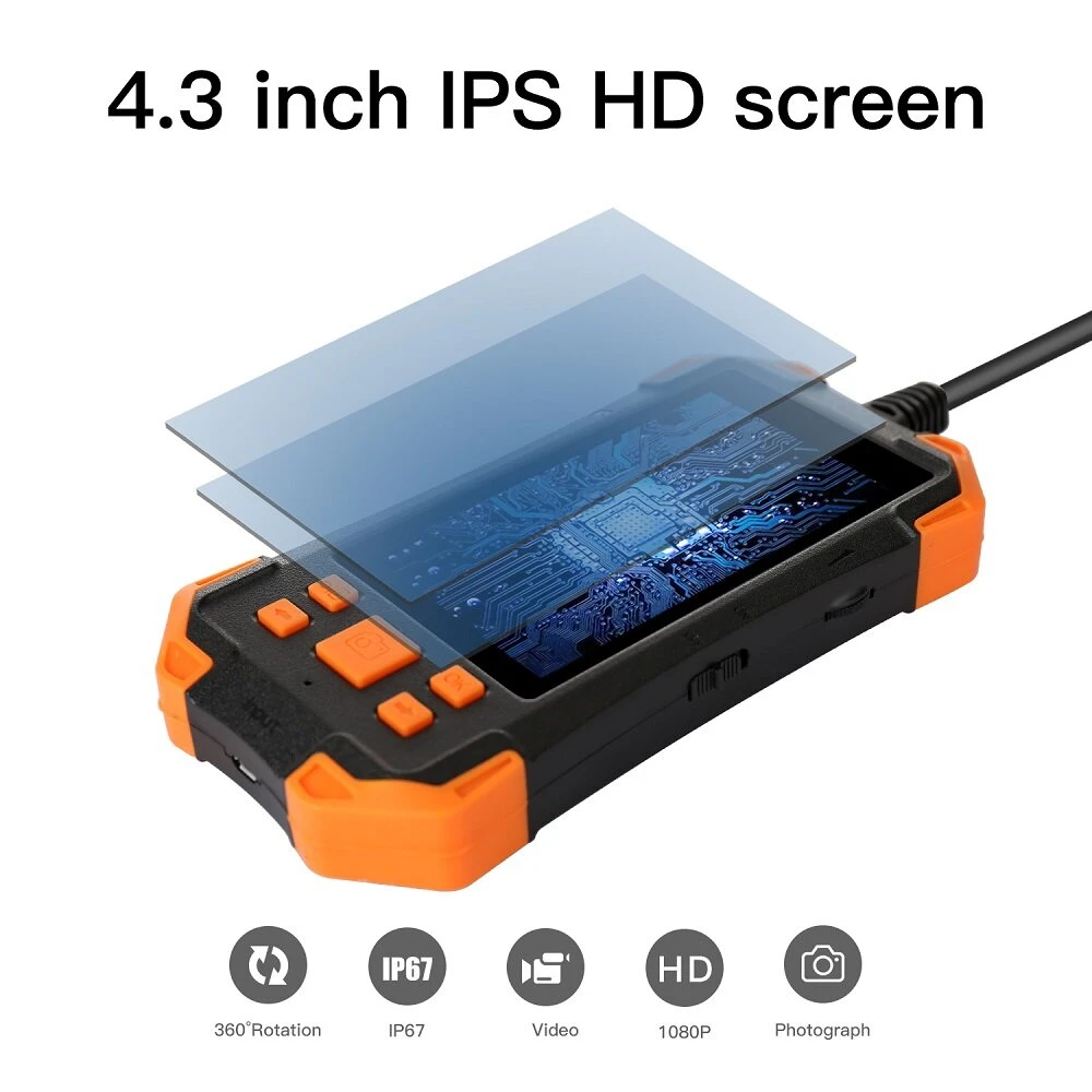 Industrial Borescope Camera with 4.3 IPS Screen | 5.5mm IP67 Waterproof | Automotive & Pipeline Inspection - Image 2