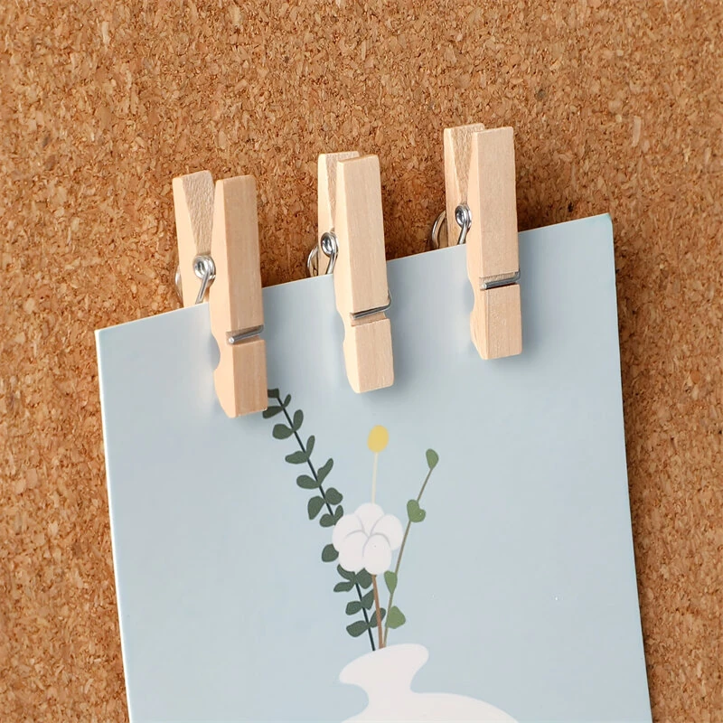 Push Pin Wooden Frame Set - 50pcs Cork Board Accessories with Metal Pins - Image 3