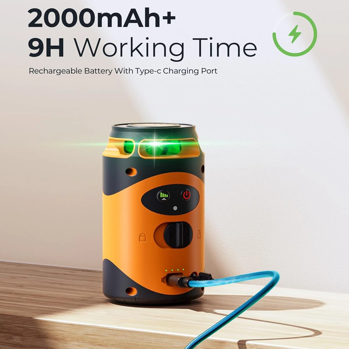 CIGMAN CM-505 Green Laser Level 360 Self-Leveling | 100Ft Range | Rechargeable - Image 4