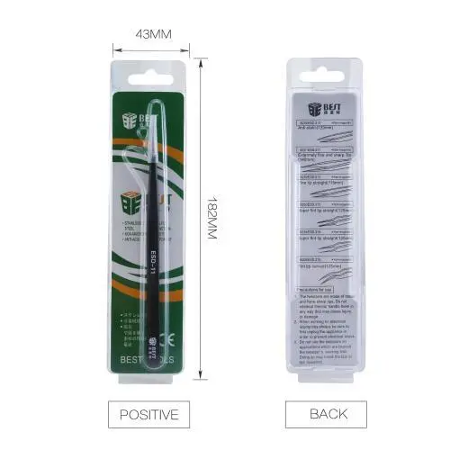 BEST BET-ESD-11 BGA Precision ESD Tweezer Set | All-Metal Anti-Static Repair Tool - Image 5