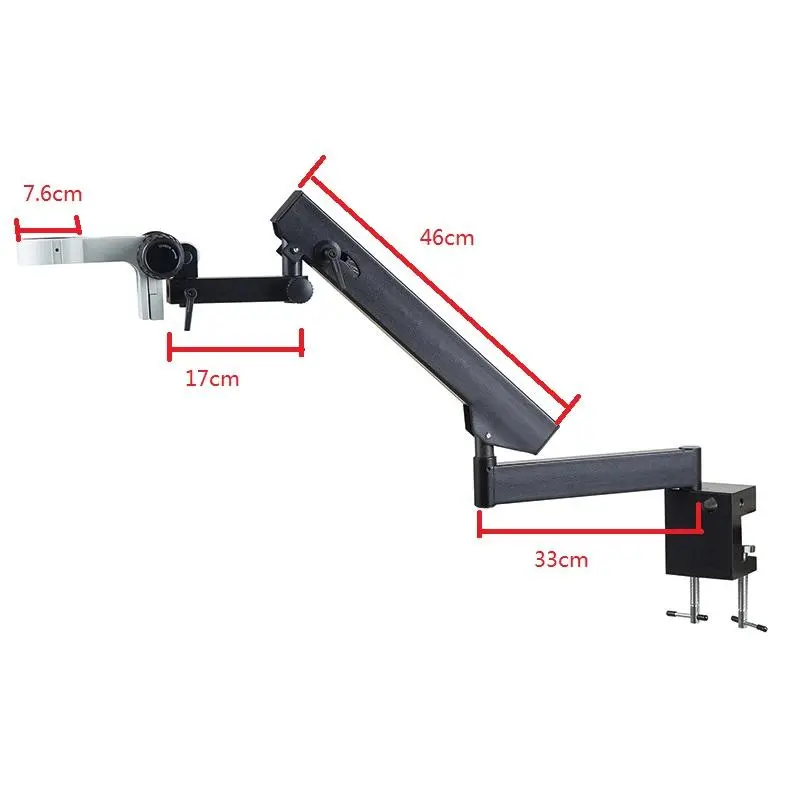 AmScope 3.5X-90X Trinocular Stereo Microscope | Articulating Arm | 34MP Camera for PCB Inspection - Image 4