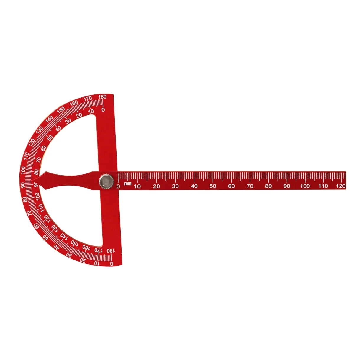 JIGHOLE Adjustable T-Shaped Angle Ruler Protractor - Aluminum Alloy - Laser Engraved Metric Scale - Image 2